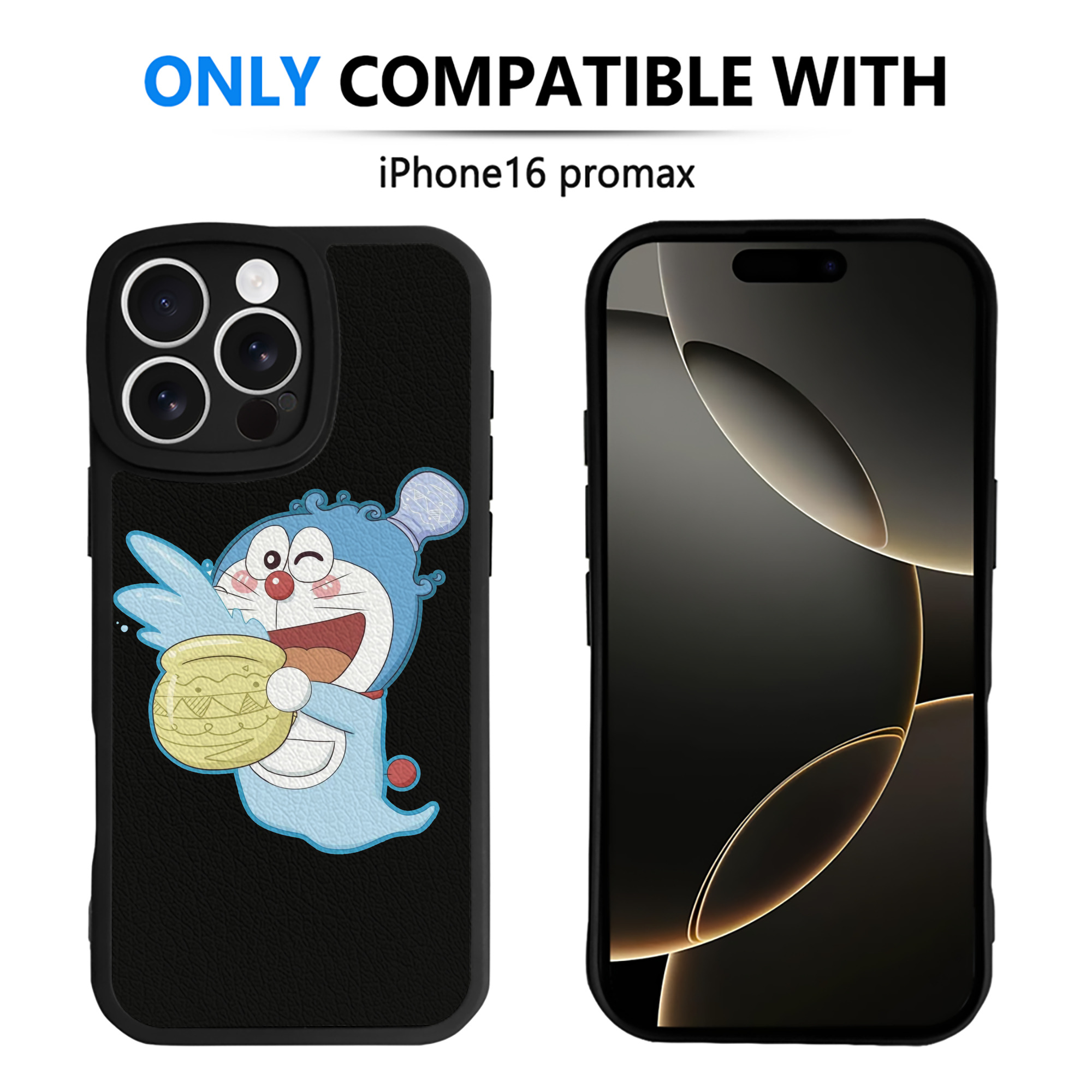 （画像用） ドラえもん Doraemon 【iPhone 16シリーズ対応】シリコンスマホケース（レザー調） 材質：シリコン